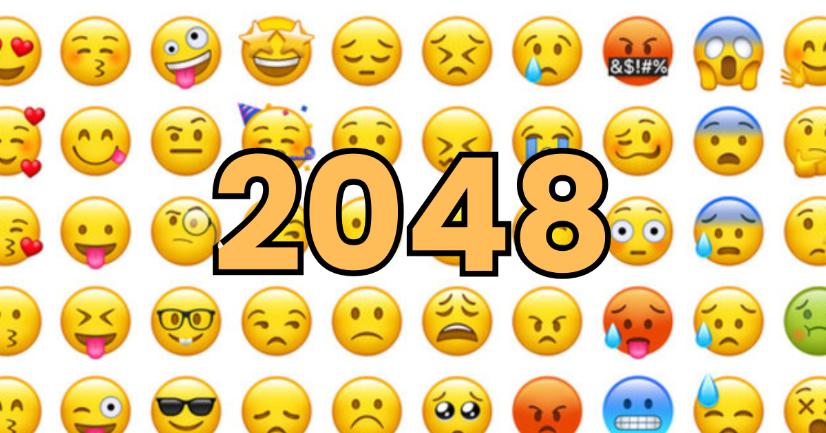 Interface du jeu 2048 sur un ordinateur portable