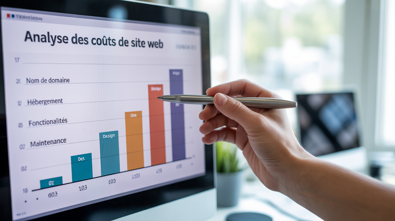 Graphique comparatif des coûts de site web