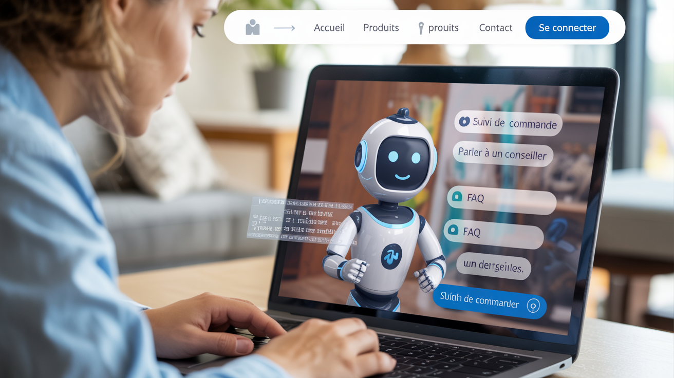 Interface de chatbot conviviale et bien conçue.
