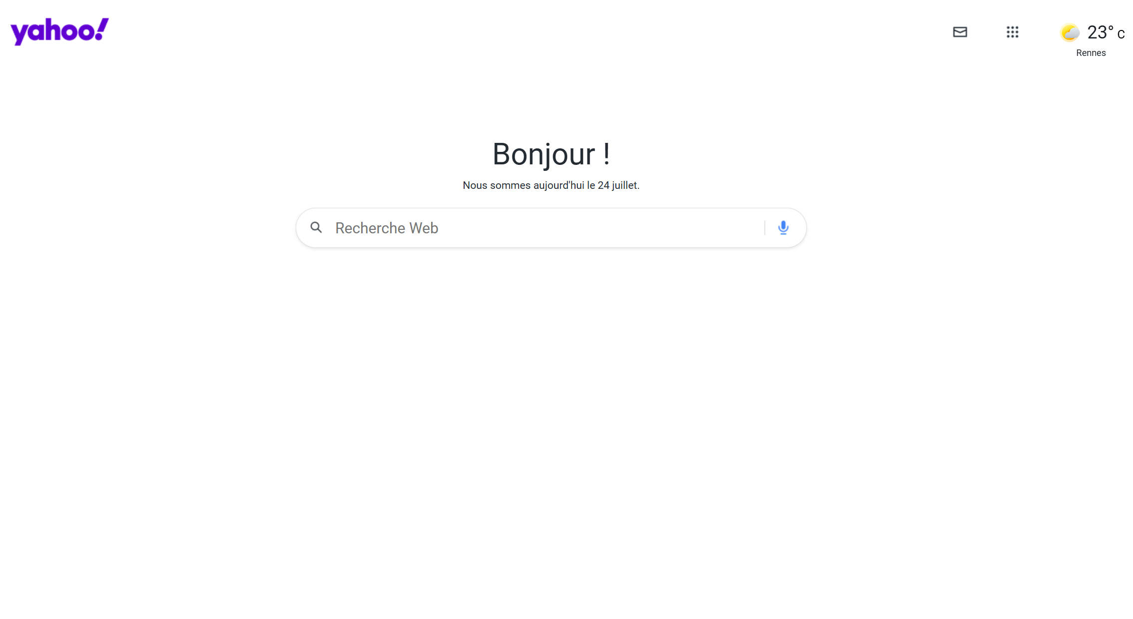 Logo Yahoo! sur fond violet