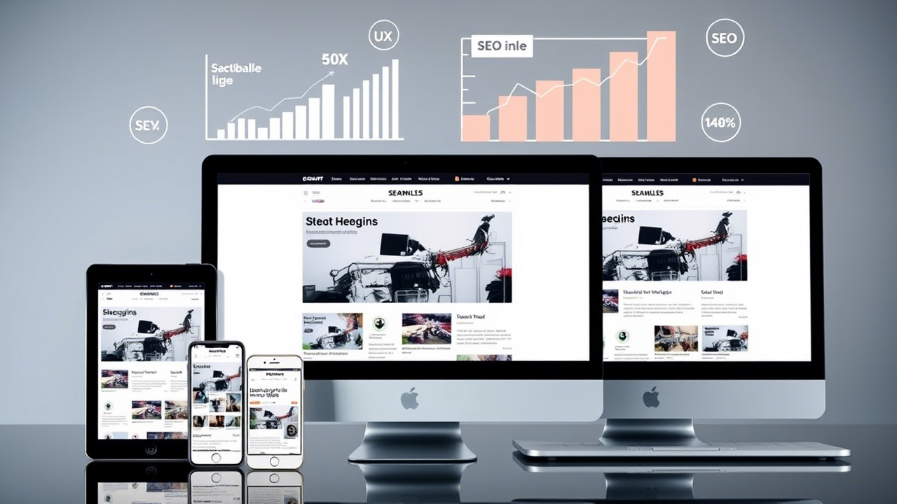 SEO mobile graphique