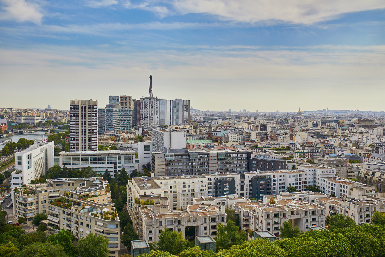 Le parc André Citroën à Paris pour un projet web.