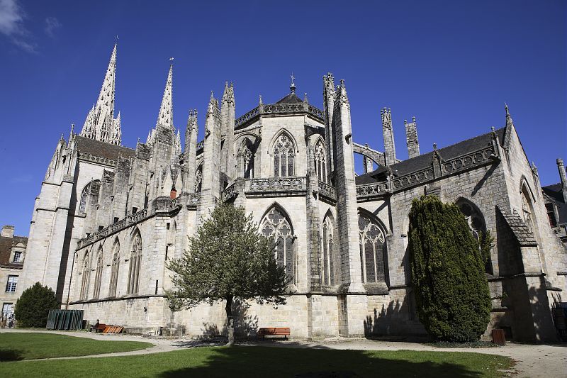 La cathédrale Saint-Corentin de Quimper pour un projet web.