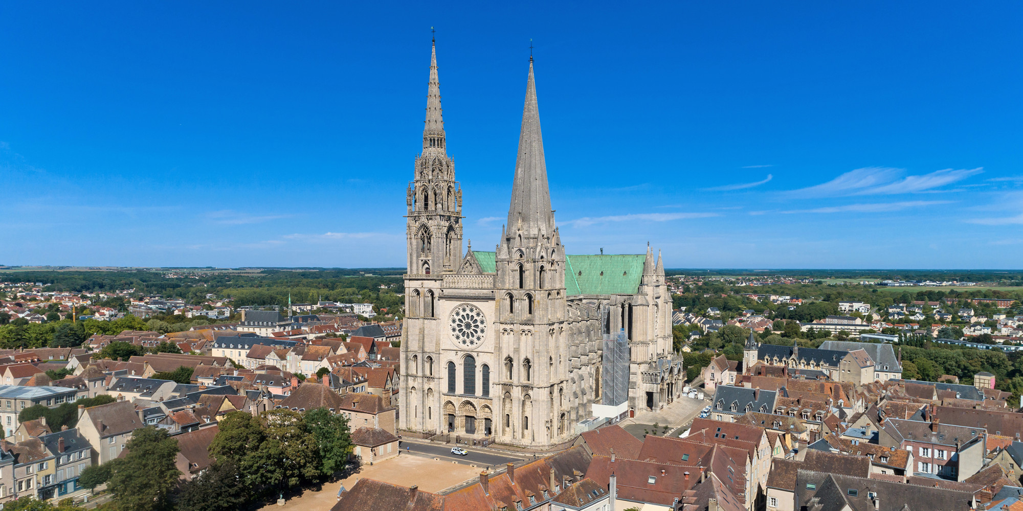 La cathédrale de Chartres pour un projet de développement web.