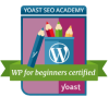 Certificat de diplômé Yoast SEO pour WordPress